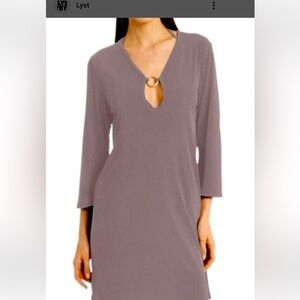 JORDAN TAYLOR black, 3/4 sleeve cover-up with keyhole front Size Large
